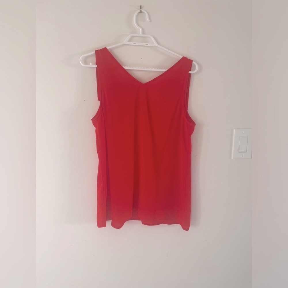 Red Flowy Tank/Blouse - Picture 2 of 6